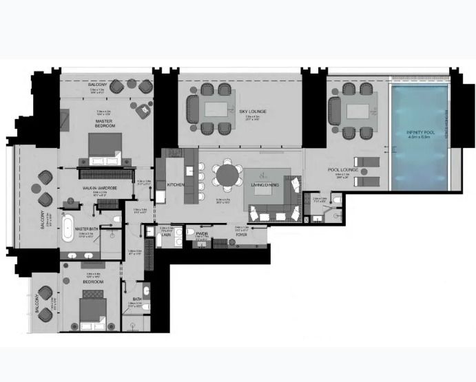 2 Bedroom floor plan