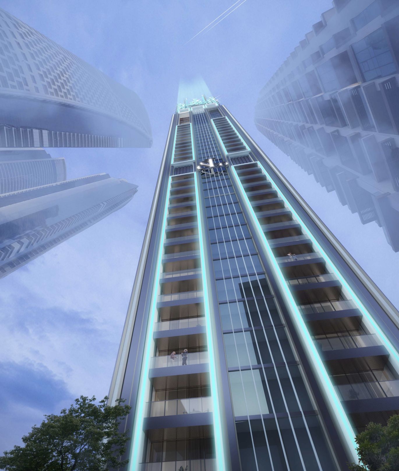 Tower soaring above Business Bay
