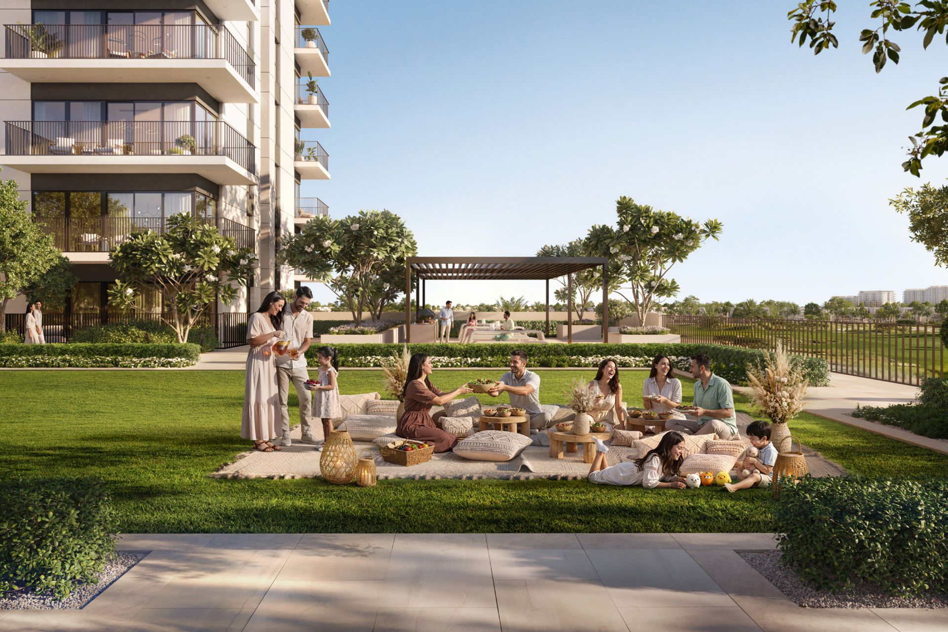 Landscaped garden and BBQ area