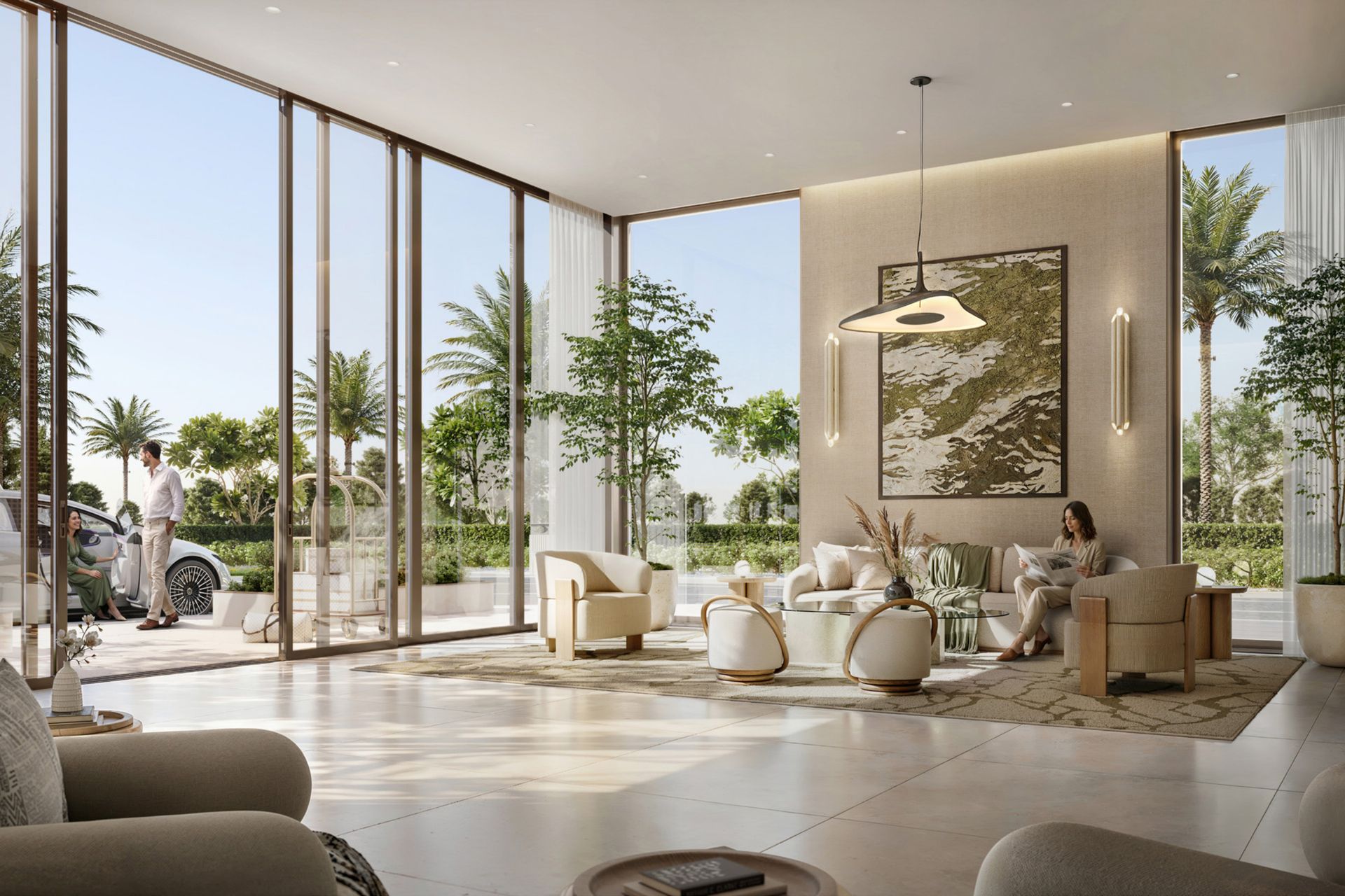 Townhouse living room interior