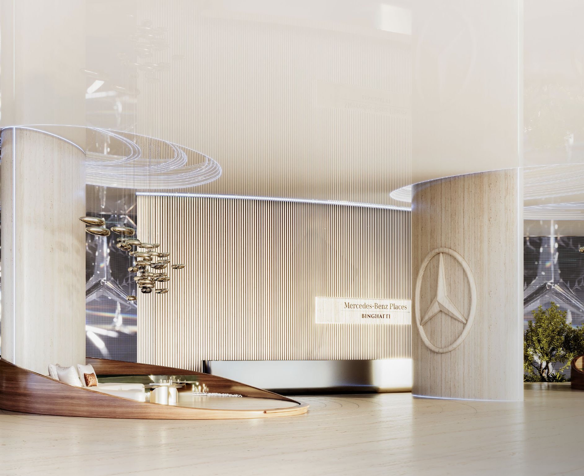 Mercedes-Benz Places — Lobby with Mercedes-Benz star