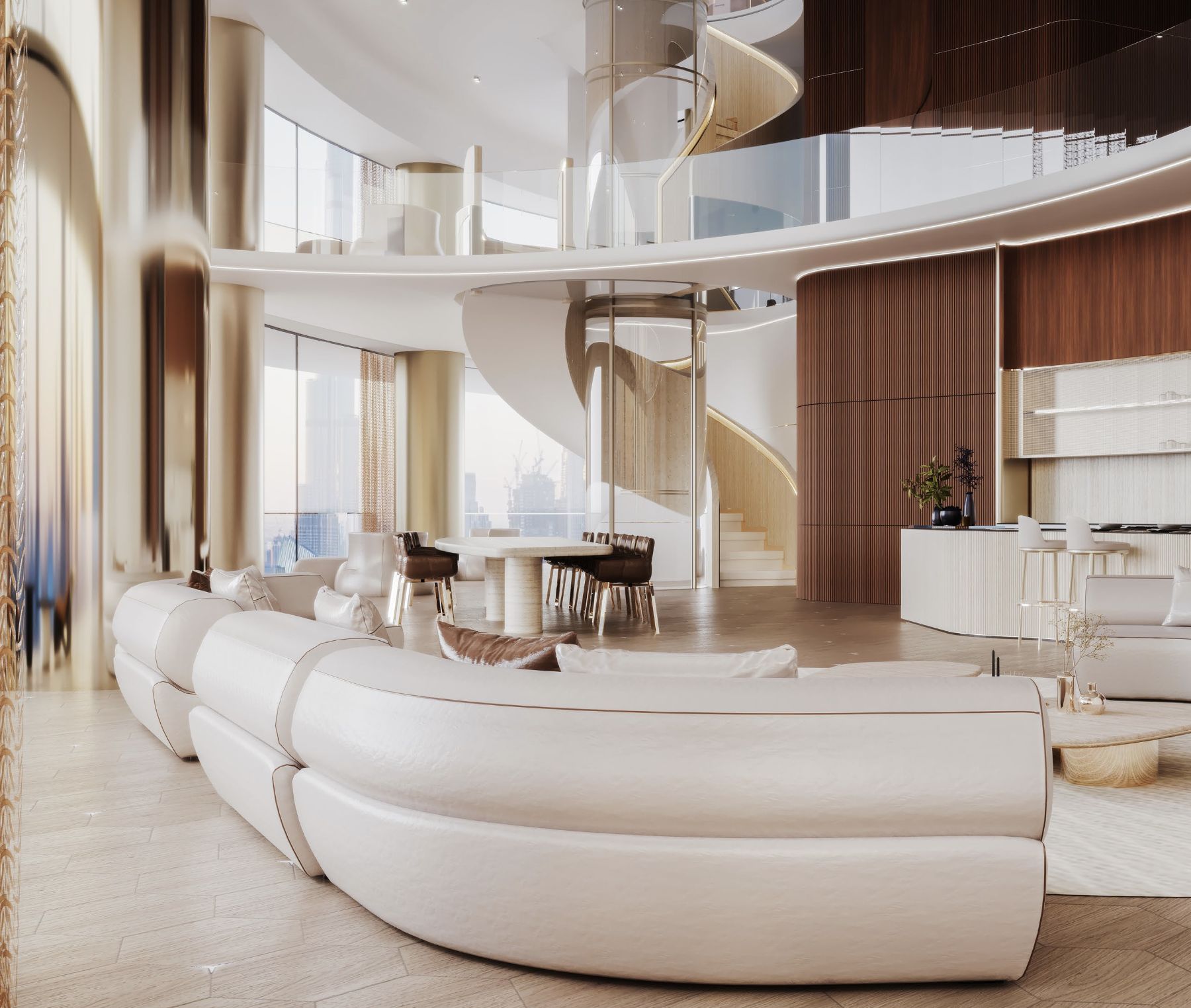 Mercedes-Benz Places — Luxury living with spiral staircase