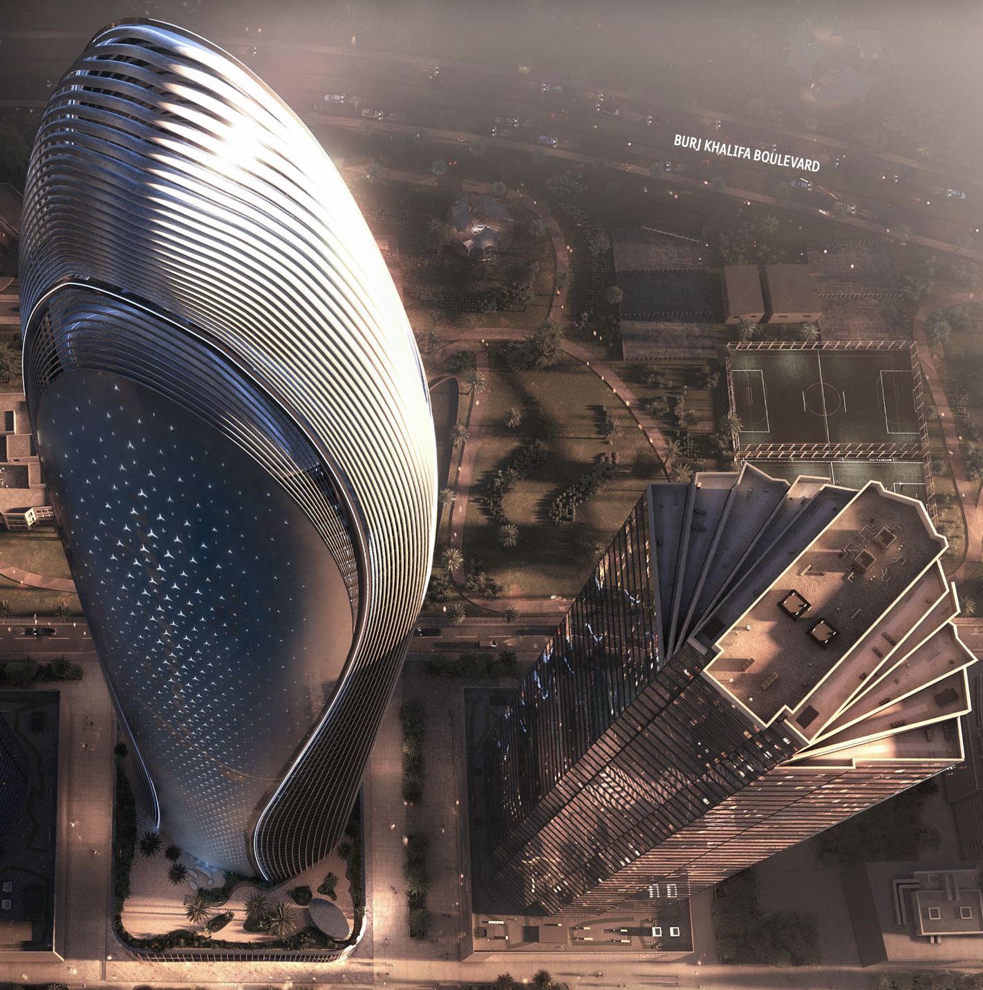 Mercedes-Benz Places | Binghatti City — aerial masterplan view