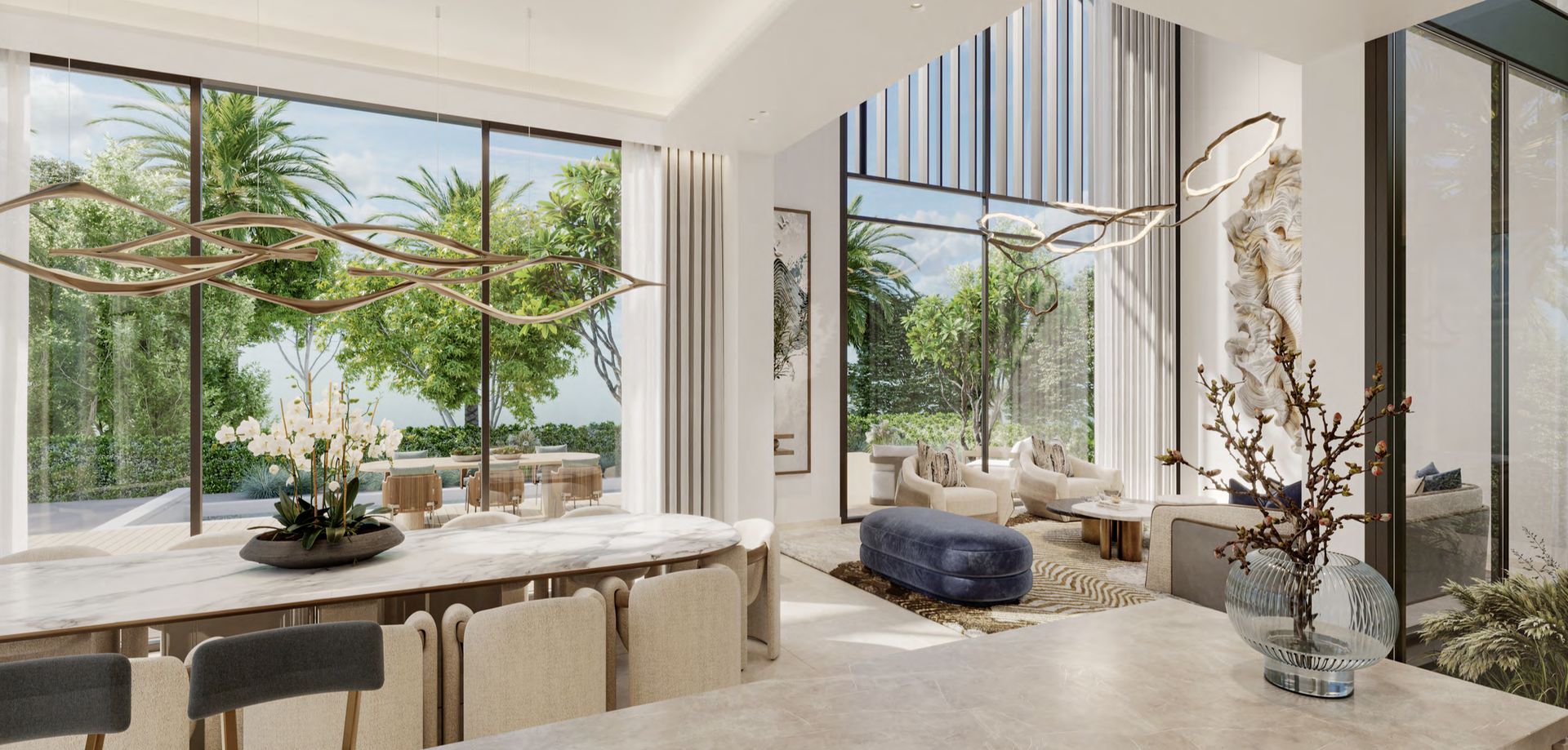 Nad Al Sheba Gardens villa interior dining area