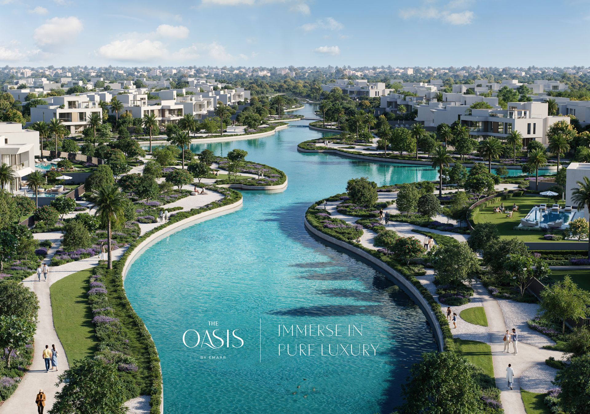 Palace Villas Ostra aerial waterway view