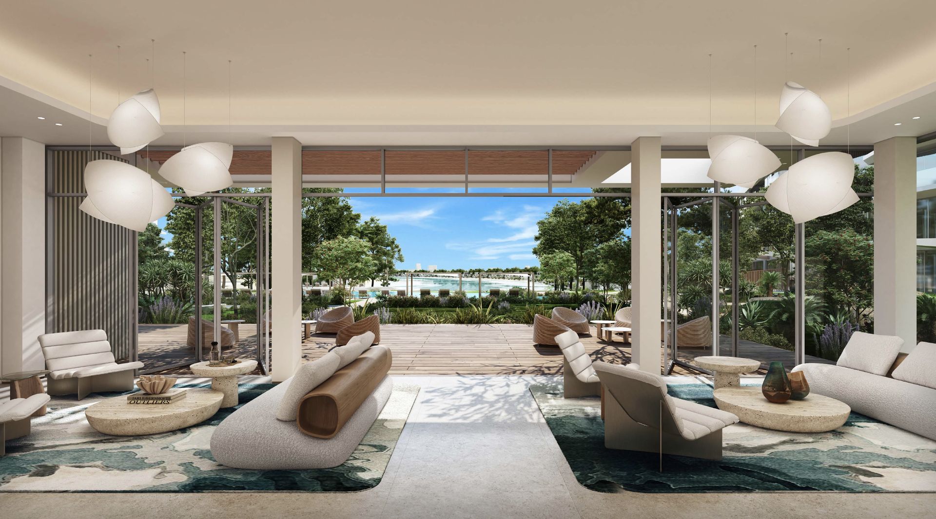 Palm Central — Indoor-outdoor living with sea backdrop